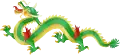 A green Vietnamese dragon.