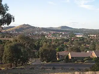View across Bonython toward the Tuggeranong Town Centre