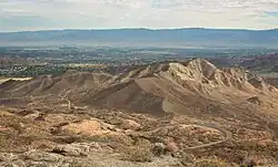 View from the Pines to Palms Highway looking out over the Coachella Valley.
