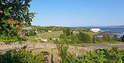 View from Friary Gardens over Ballast Bank Park, Inverkeithing.