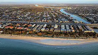 View of Bonbeach from Port Phillip