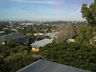 View of Brisbane city from Stafford Heights