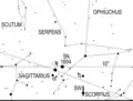 View on Mars, Jupiter, Saturn and Kepler's Supernova on October 9, 1604, for an observer at 50N 9E at 19 CET