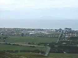 Looking towards Mayor Island down Domain Rd from the Papamoa Hills