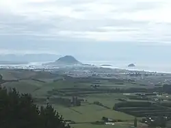 Looking towards Mt Maunganui from the Papamoa Hills