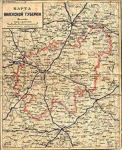 Vilna Governorate in 1897