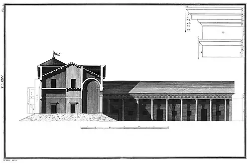Cross section (drawing by Ottavio Bertotti Scamozzi, 1778)