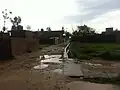Poor road condition after rainfall