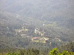 The village of Rezza seen from the trail to Salincaccia