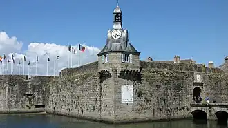 The medieval walled town.