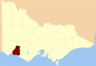 Location in Victoria