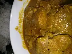 Pork vindalho in a Goan-style Indian restaurant. Lisbon, Portugal, 2011