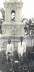 Two locals of Cebu posing near Magellan shrine.