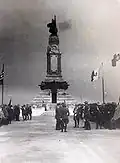 Monument to victory in the First World War, during the 1938 visit of the King of Italy.