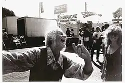 Paulekas at a street festival in Los Angeles