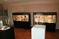 Museum display cases.