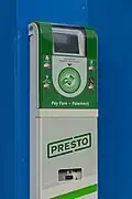 YRT's old-style Presto tap machines at Vivastations (2011–2020)