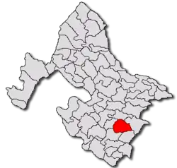 Location in Mehedinți County