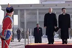 Natsagiin Bagabandi with Vladimir Putin in 2000