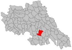 Location in Iași County