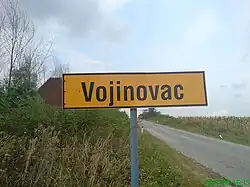 Signboard a town reading Vojinovac