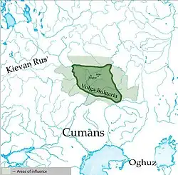 Location of Volga Bulgaria