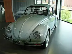 Image 67The Volkswagen Beetle, known in Mexico as the "Vocho," is perhaps the most iconic classic car in the country. Its production in Mexico began in 1967, and it continued until 2003, making it a symbol of Mexican automotive culture. (from Culture of Mexico)