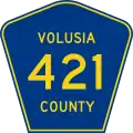 State Road 421 and County Road 421 marker
