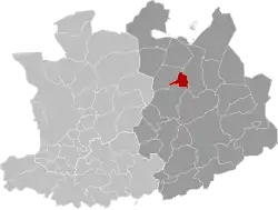 Location of Vosselaar in the province of Antwerp