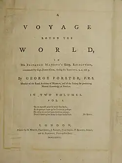 Title page from Voyage Round the World