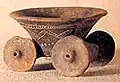 Ceramic wagon model from Nizna Mysla, Slovakia
