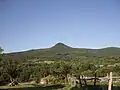 Sveti Petar peak seen from the village.