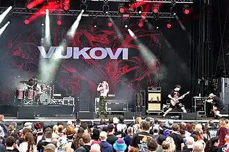Vukovi performing in 2024