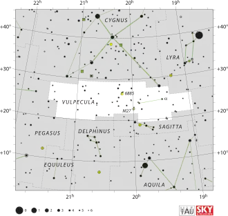 Map of the constellation Vulpecula