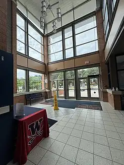 Main lobby view facing outside
