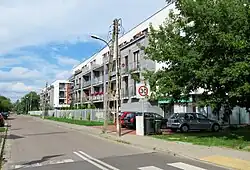 The apartment buildings on Naukowa Street in Wiktoryn.