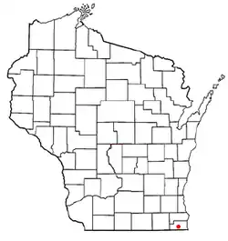 Location of Bristol, Wisconsin