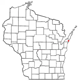 Location of Clay Banks, Wisconsin