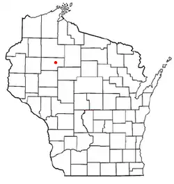 Location of Dewey, Rusk County, Wisconsin