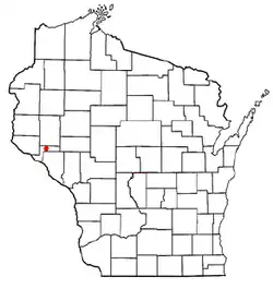 Location of Durand (town), Wisconsin