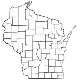 Location of Lebanon, Wisconsin