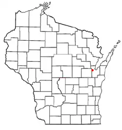 Location of Oneida, Wisconsin