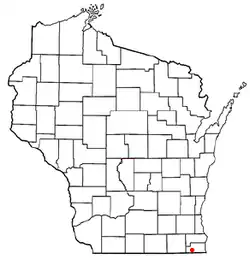 Location of Salem Lakes, Wisconsin
