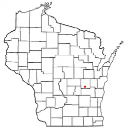Location of Utica, Winnebago County, Wisconsin