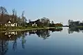 Village and lake