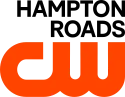 The CW network logo in orange with the words "Hampton Roads" in two lines, right-aligned, in a sans serif above