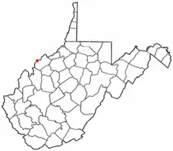 Location of Blennerhassett, West Virginia