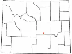 Location of Alcova, Wyoming