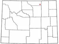 Location of Arvada, Wyoming
