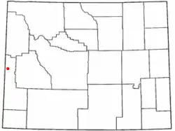 Location of Bedford, Wyoming